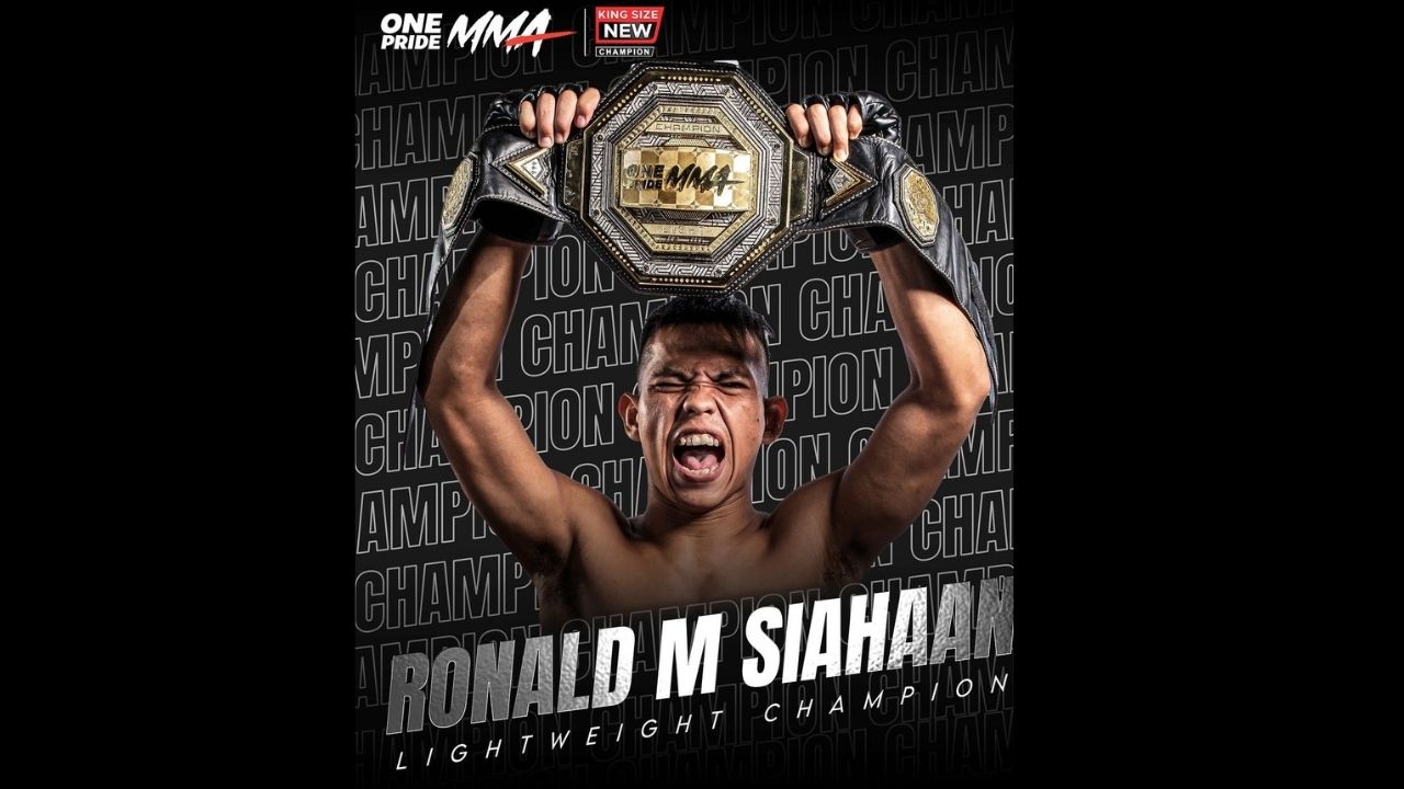 Ronald Siahaan berhasil mempertahankan gelar juara di One Pride MMA