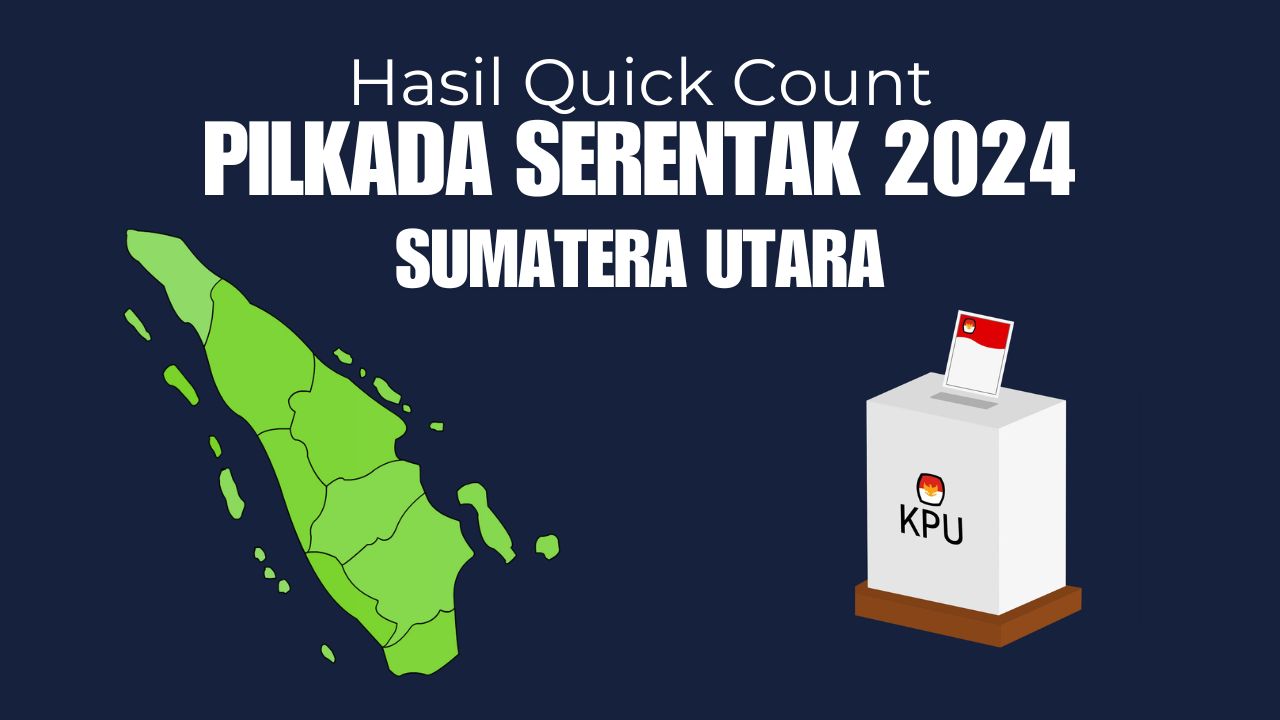 Hasil quick count Pilkada Serentark 2024 di Sumatera Utara.