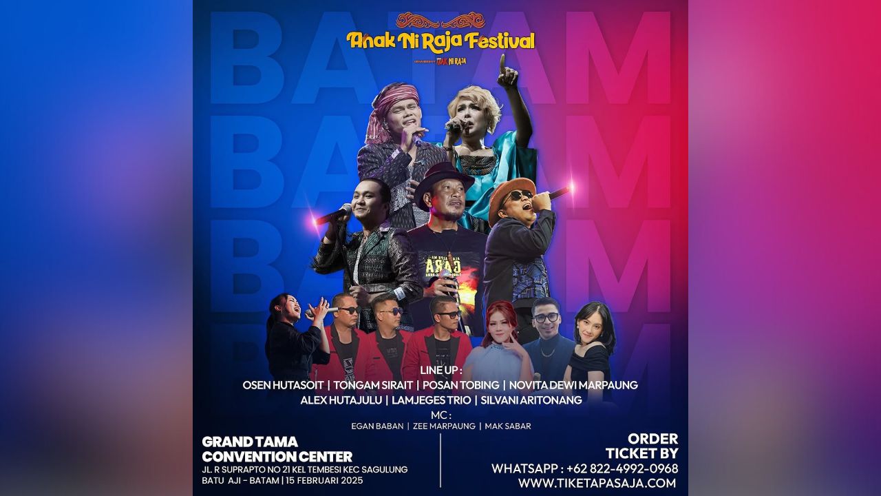 Konser Anak Ni Raja Festival akan segera hadir di Kota Batam.