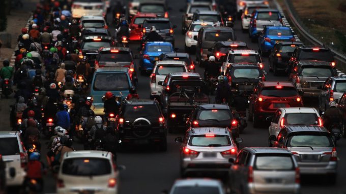 Ilustrasi kemacetan di Jakarta.