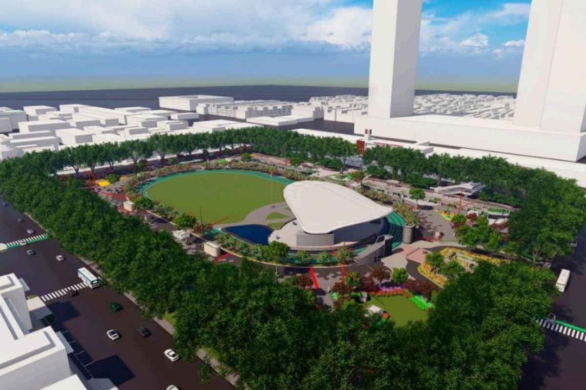 Rancangan Lapangan Merdeka Medan (ANTARA).