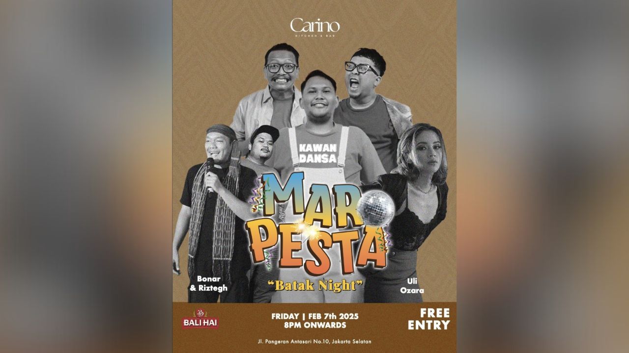 Marpesta: Batak Night di Carino Kitchen & Bar.