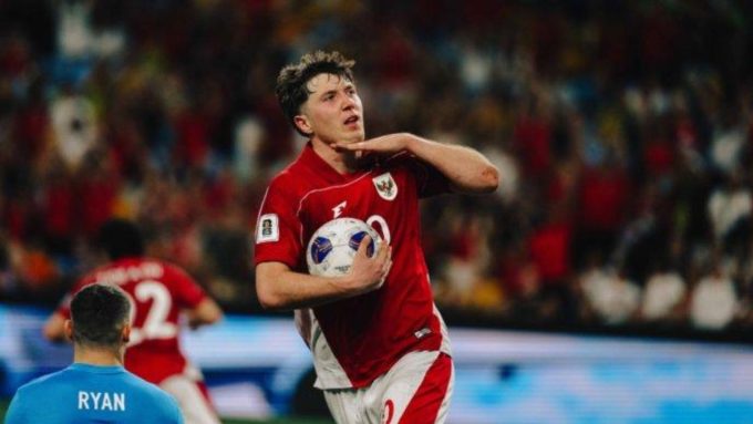 Selebrasi gol Ole Romeny usai menjebol gawang Australia (dok. PSSI).