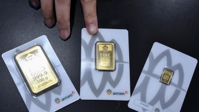 Ilustrasi emas antam.