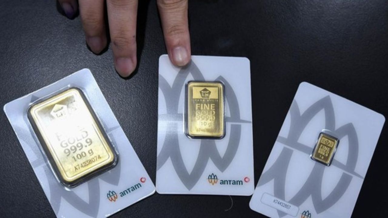 Ilustrasi emas antam.